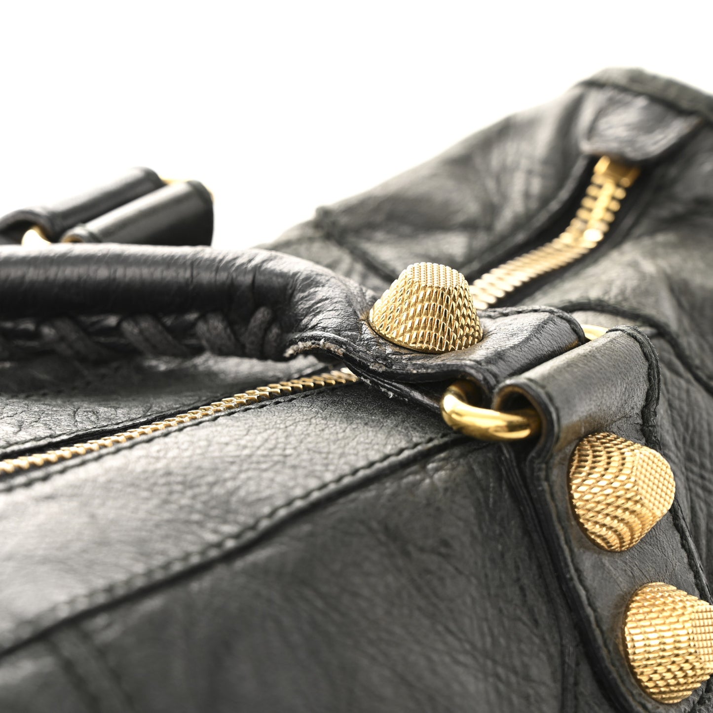 Agneau Giant 21 Gold Hardware Work Black