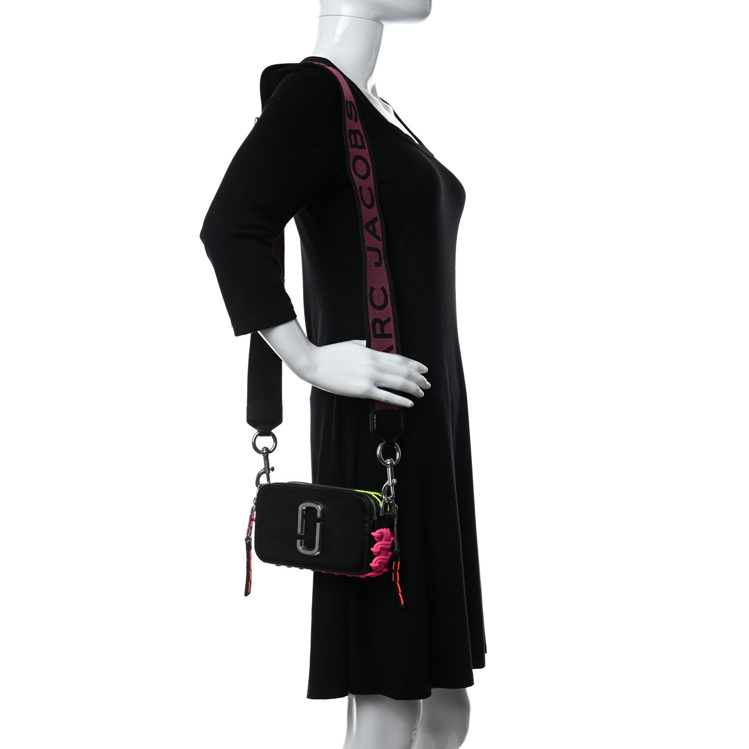 Marc Jacobs Saffiano Whipstitched Small Snapshot Camera Bag Black 2 of 10