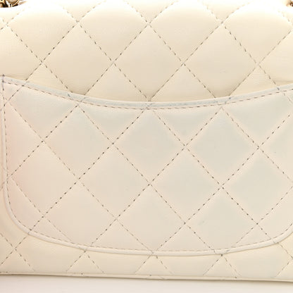 Chanel Lambskin Quilted Mini Rectangular Flap White 12 of 14
