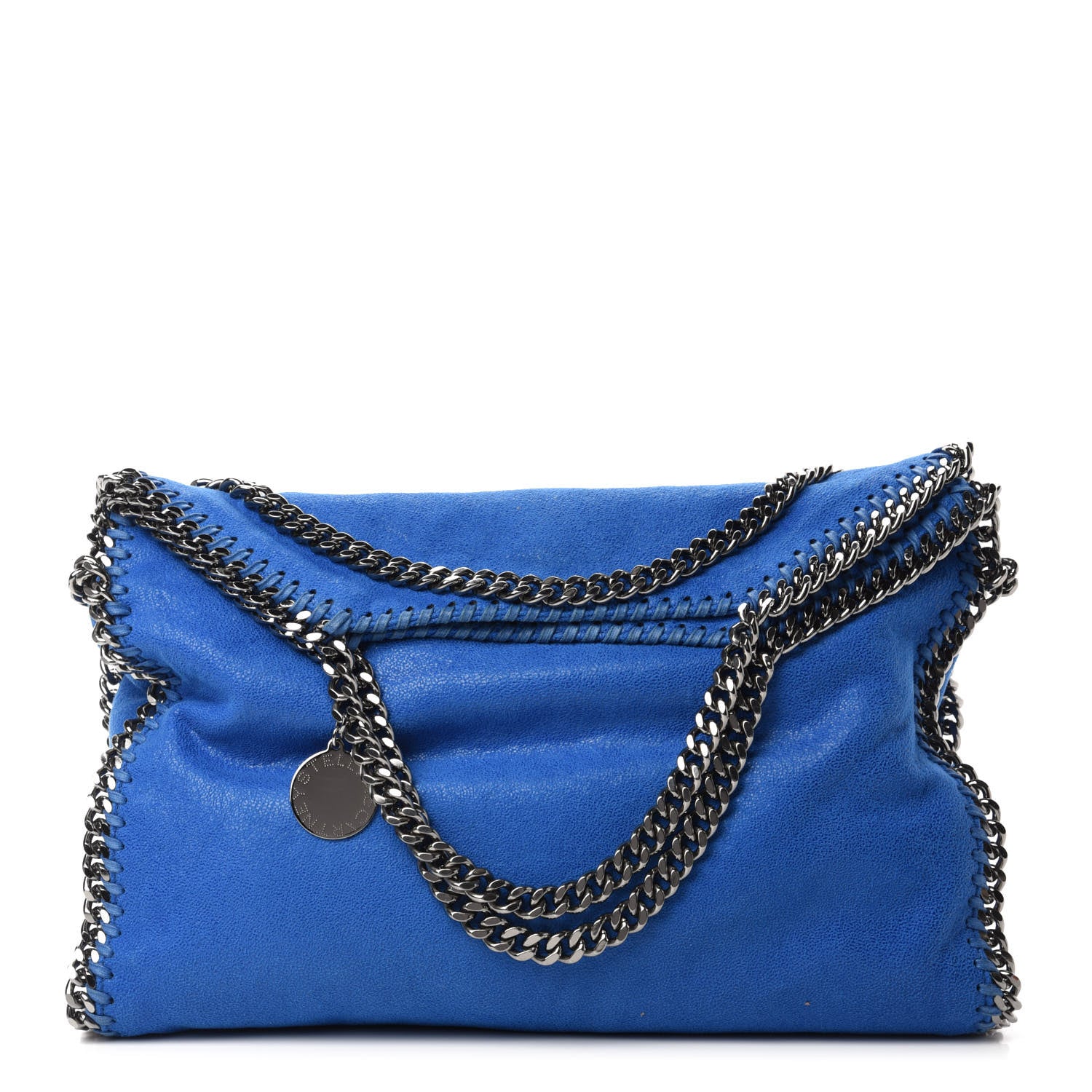 Stella McCartney Shaggy Deer Falabella Fold Over Tote Bright Blue 1 of 11