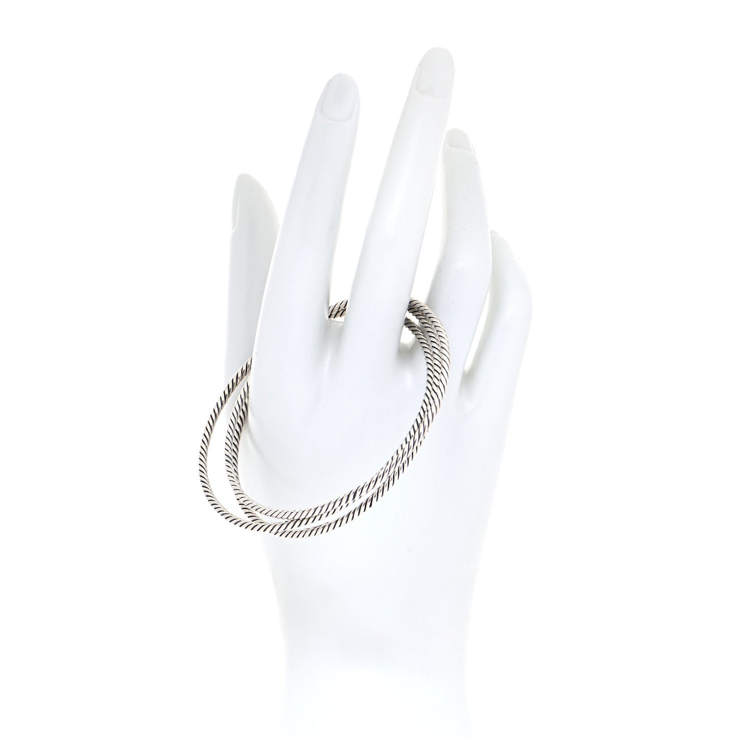 Sterling Silver Cable Classics Bangle Bracelets Set of 3