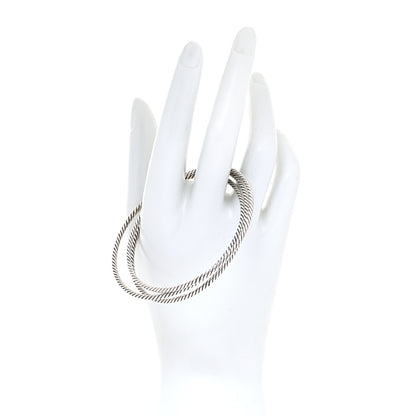 David Yurman Sterling Silver Cable Classics Bangle Bracelets Set of 3 2 of 5