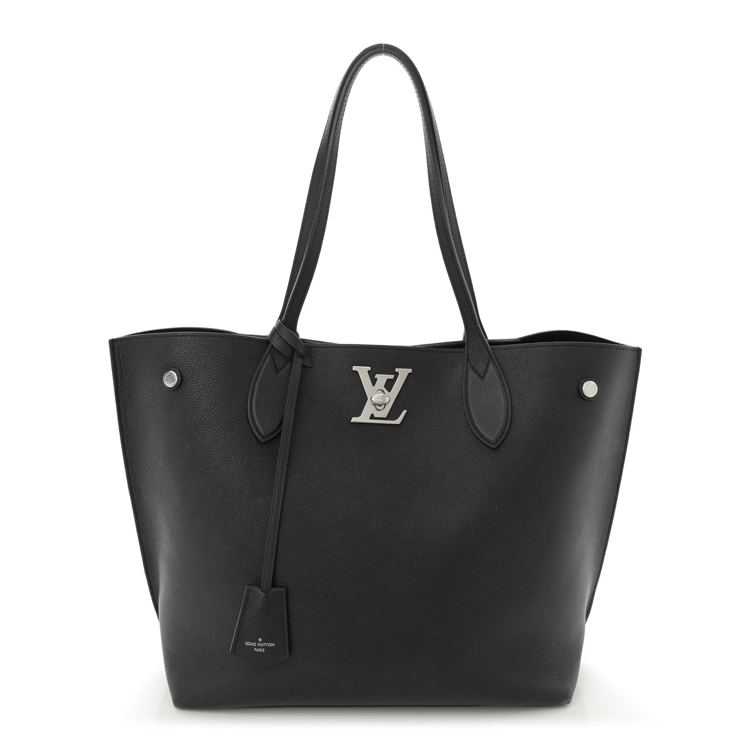 Louis Vuitton Calfskin Lockme Go Tote Black 1 of 12