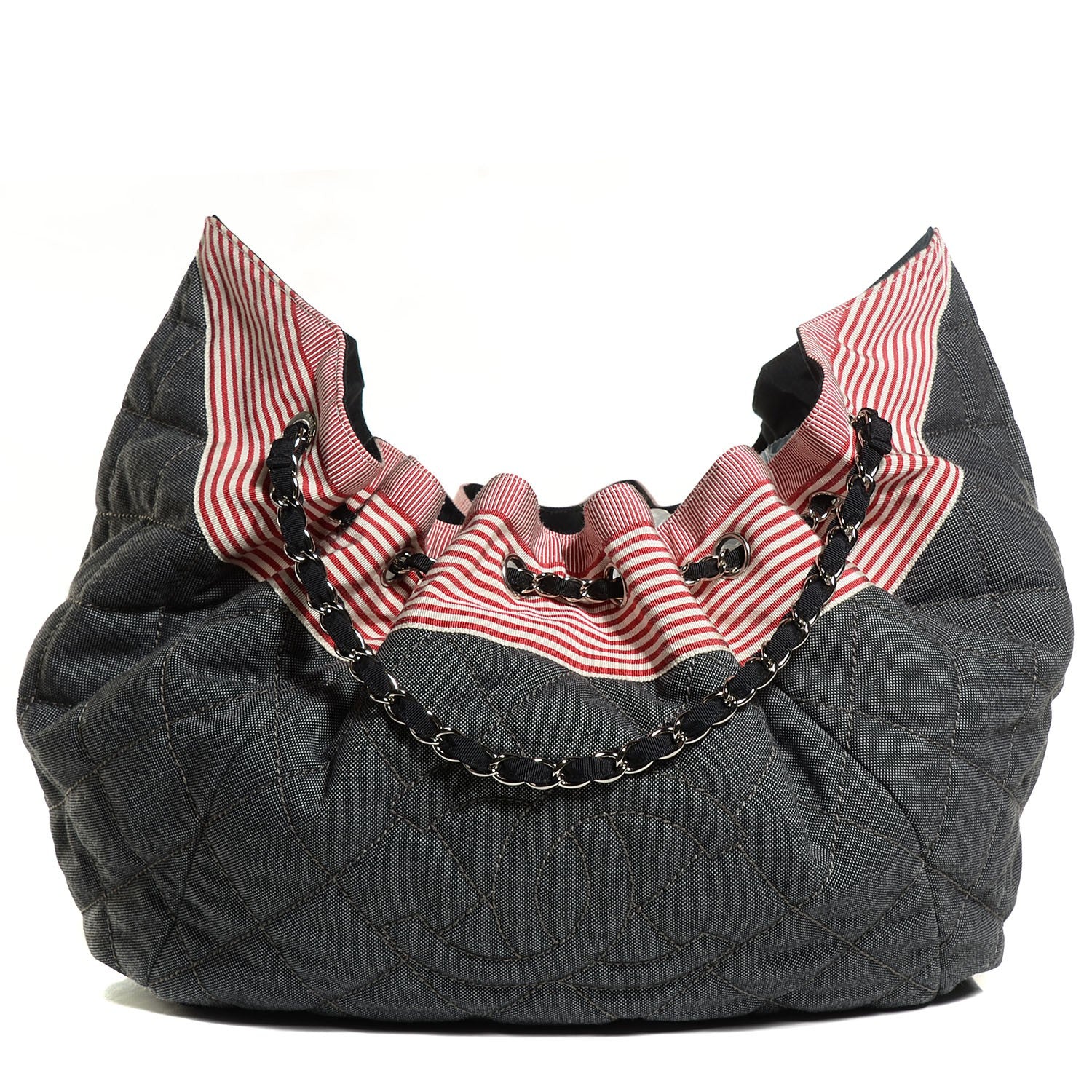 Chanel Denim Quilted Large Stretch Spirit Cabas Blue 1 of 7