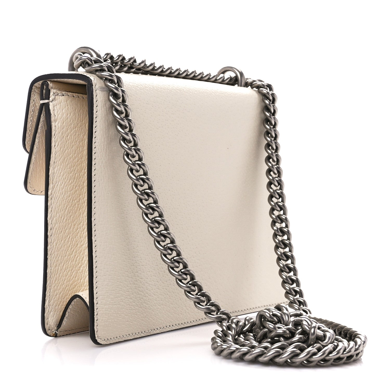 Gucci Dollar Calfskin Crystal Mini Dionysus Shoulder Bag Mystic White Black Diamond 3 of 12