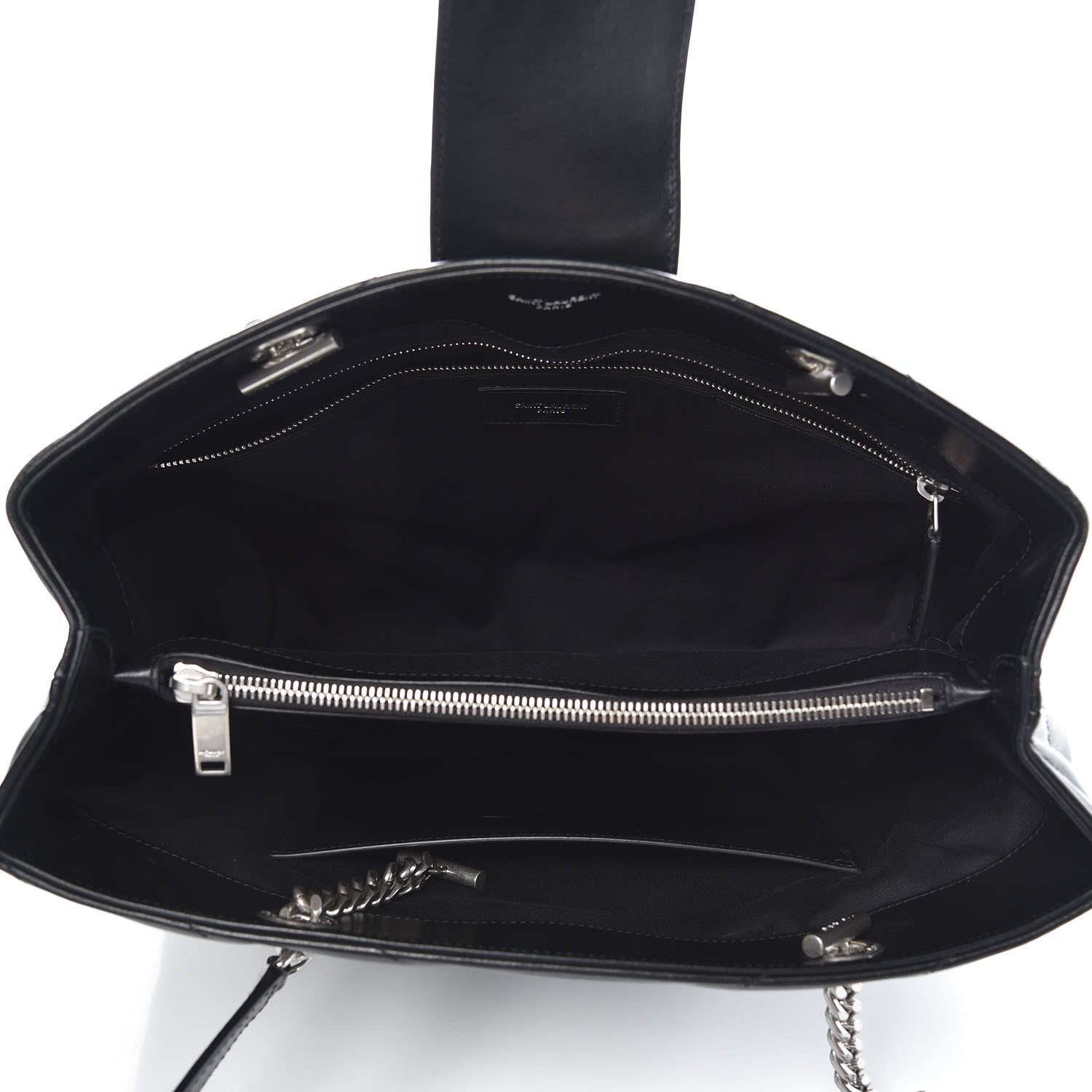 Saint Laurent Calfskin Y Quilted Monogram Large Loulou Shopper Black 5 of 11