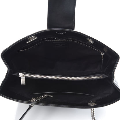 Saint Laurent Calfskin Y Quilted Monogram Large Loulou Shopper Black 5 of 11