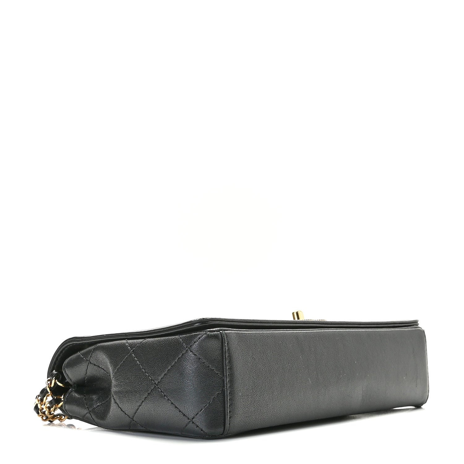 Chanel Sheepskin Quilted Medium Vintage Mademoiselle Flap Black 3 of 10