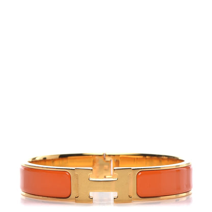 Hermes Enamel Narrow Clic Clac H Bracelet PM Orange 1 of 5