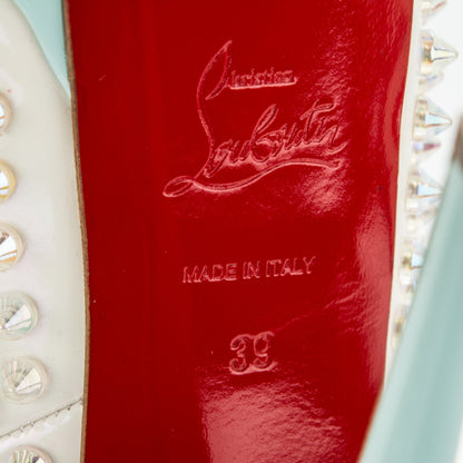Christian Louboutin Patent Lady Peep Spikes 150 Pumps 39 Multicolor Clear 6 of 8