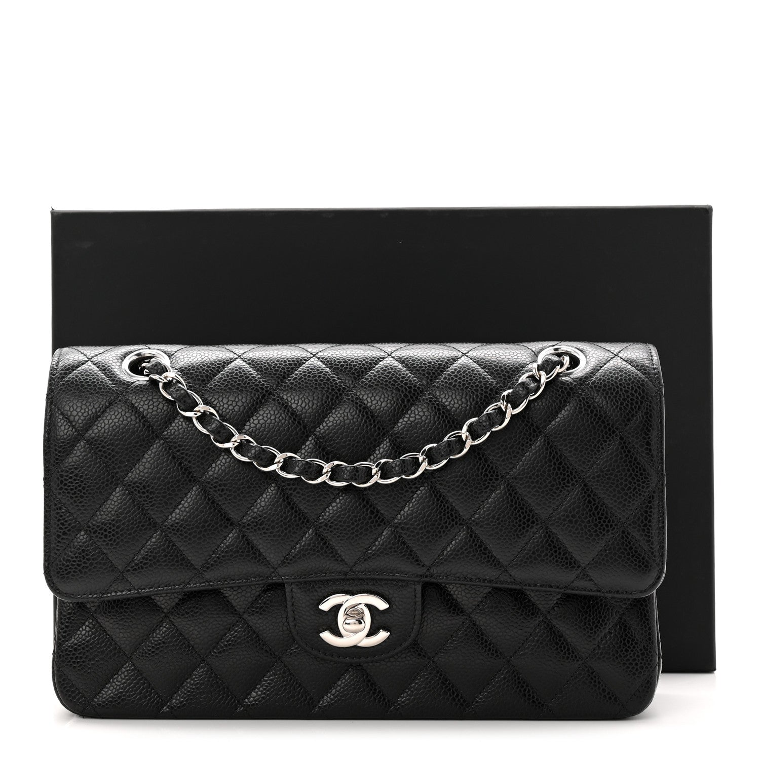 Chanel Caviar Quilted Medium Double Flap Black 11 of 11