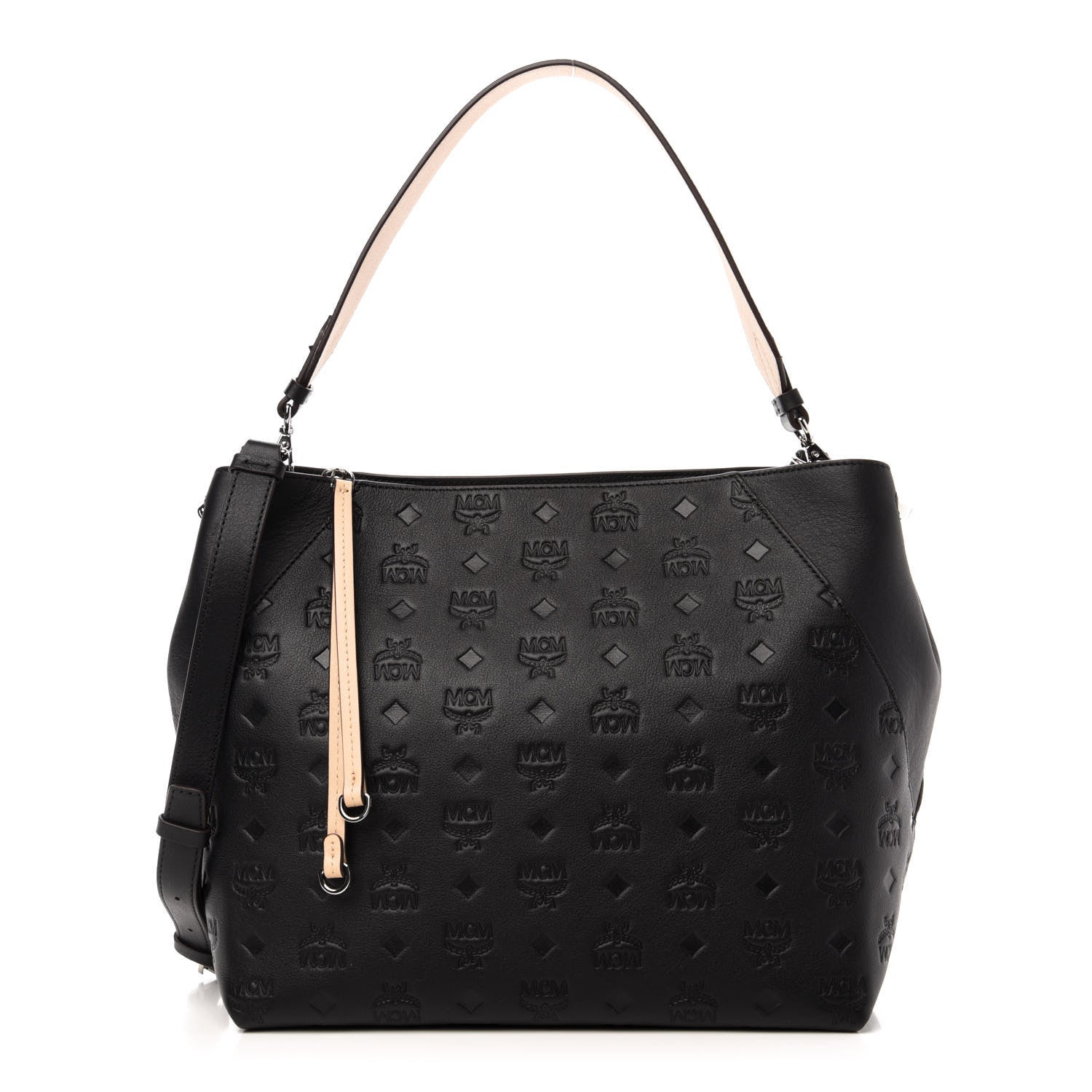 MCM Calfskin Ottomar Medium Klara Hobo Black 1 of 10