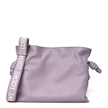 Loewe Calfskin Monochrome Flamenco Knot Clutch Pale Aubergine Glaze 1 of 10