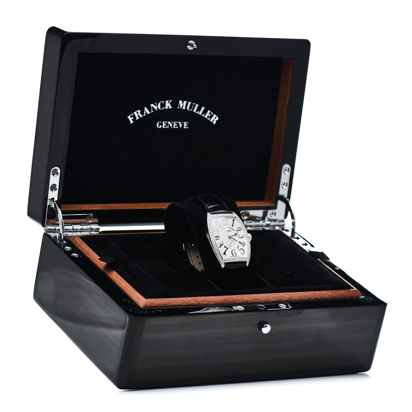 Stainless Steel Alligator Diamond Bezel 29mm Cintree Curvex Quartz Watch 7502QZD
