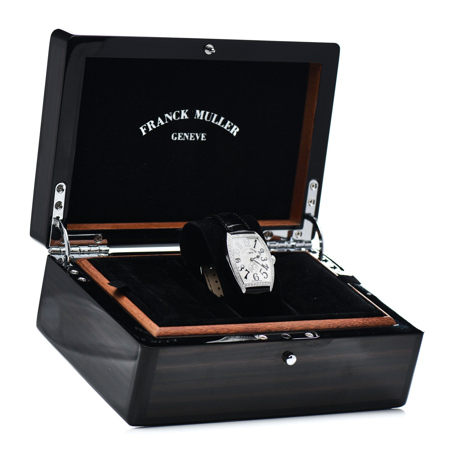 Franck Muller Stainless Steel Alligator Diamond Bezel 29mm Cintree Curvex Quartz Watch 7502QZD 5 of 5