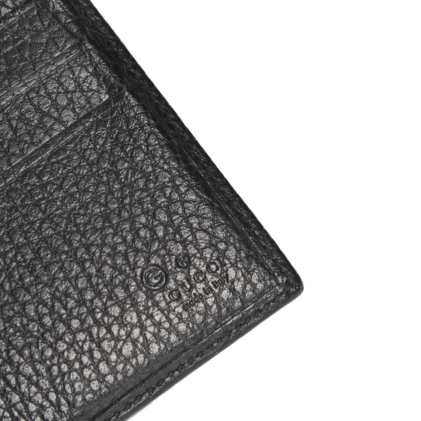 Crystal Monogram Dollar Calfskin Bi-Fold Wallet Light Cherry Black