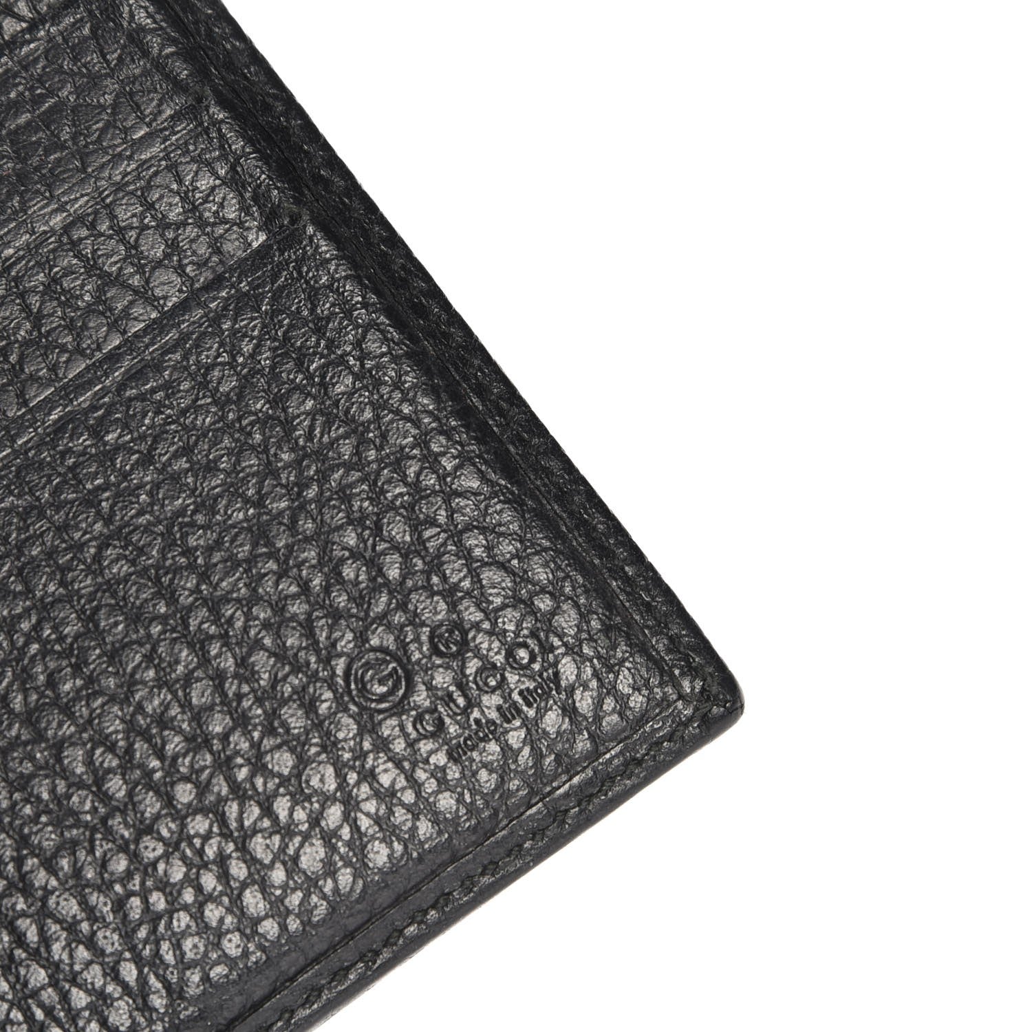 Gucci Crystal Monogram Dollar Calfskin Bi-Fold Wallet Light Cherry Black 7 of 9