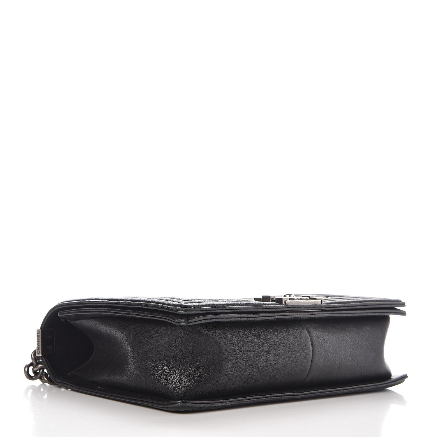 Chanel Crumpled Lambskin Medium Studded Boy Flap Black 4 of 10