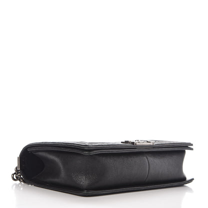 Chanel Crumpled Lambskin Medium Studded Boy Flap Black 4 of 10