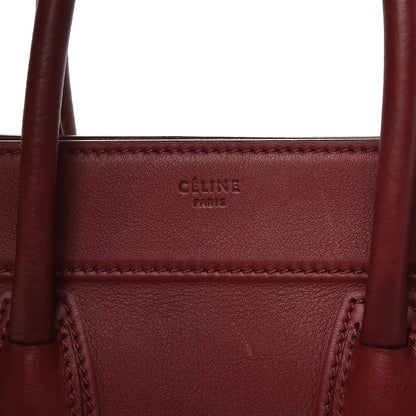 Celine Supple Calfskin Medium Phantom Luggage Burgundy 6 of 8