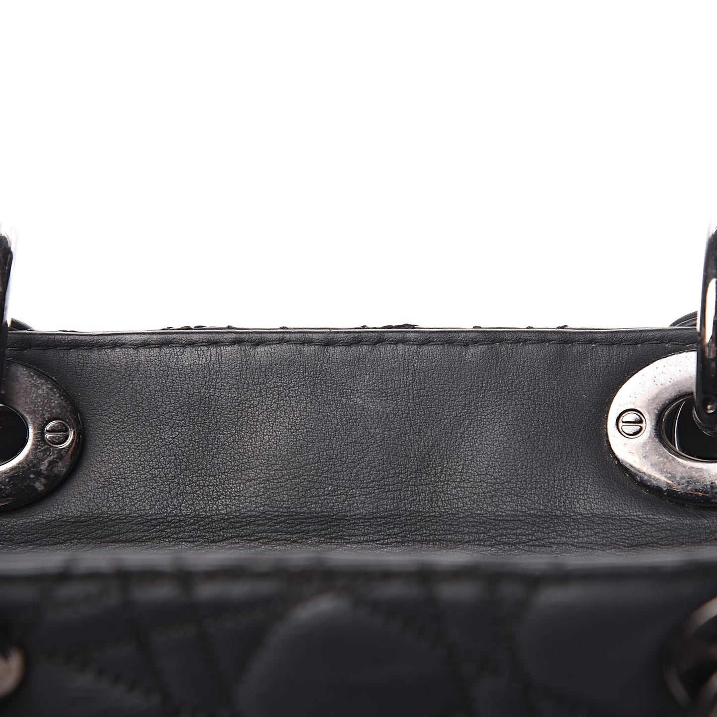 Calfskin Cannage Medium Anselm Reyle Lady Dior Black