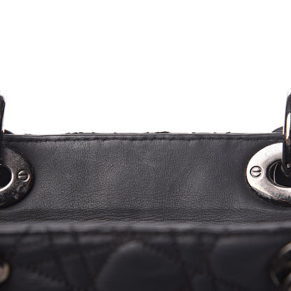 Christian Dior Calfskin Cannage Medium Anselm Reyle Lady Dior Black 8 of 14
