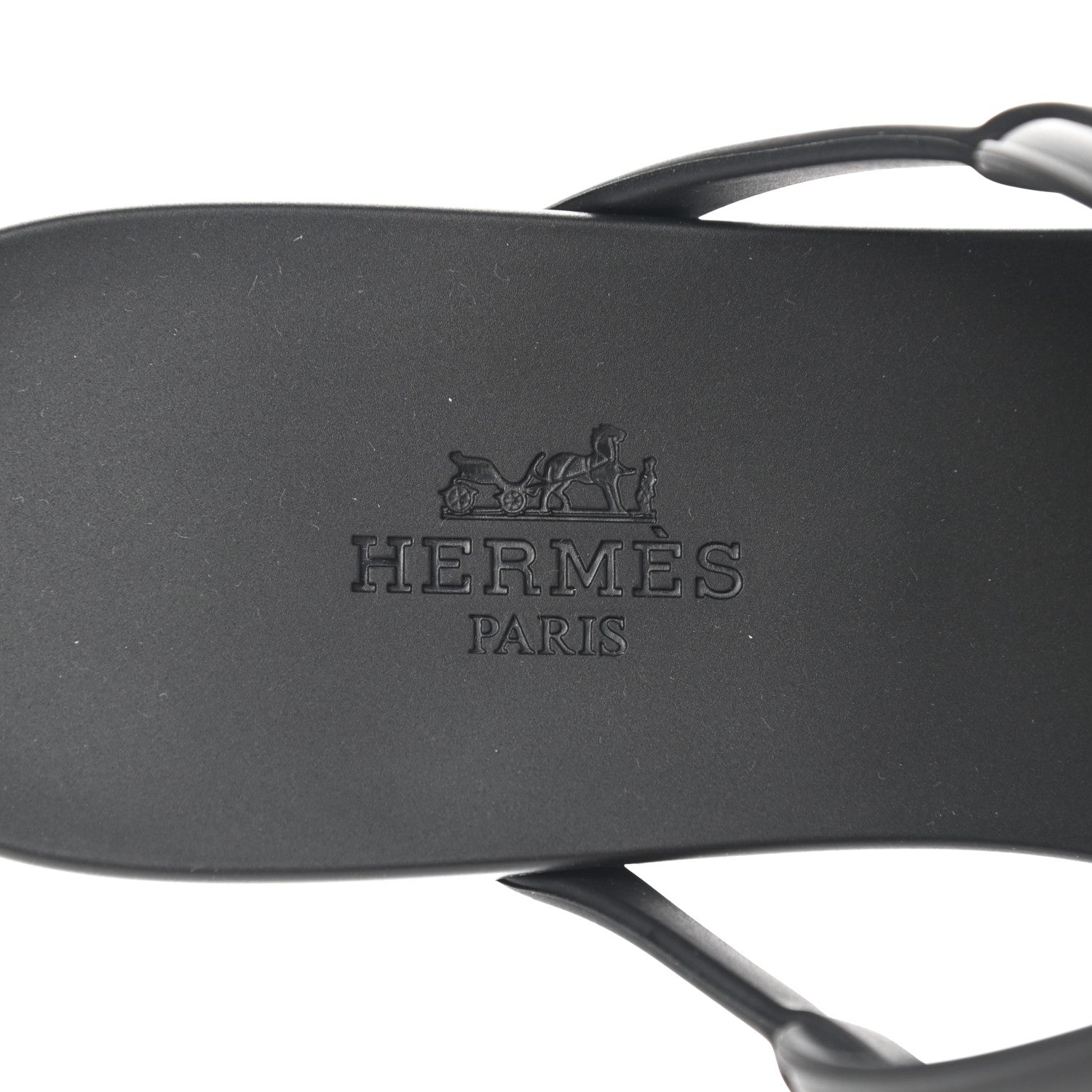 Hermes Rubber Womens Egerie Sandals 36 Black 7 of 8