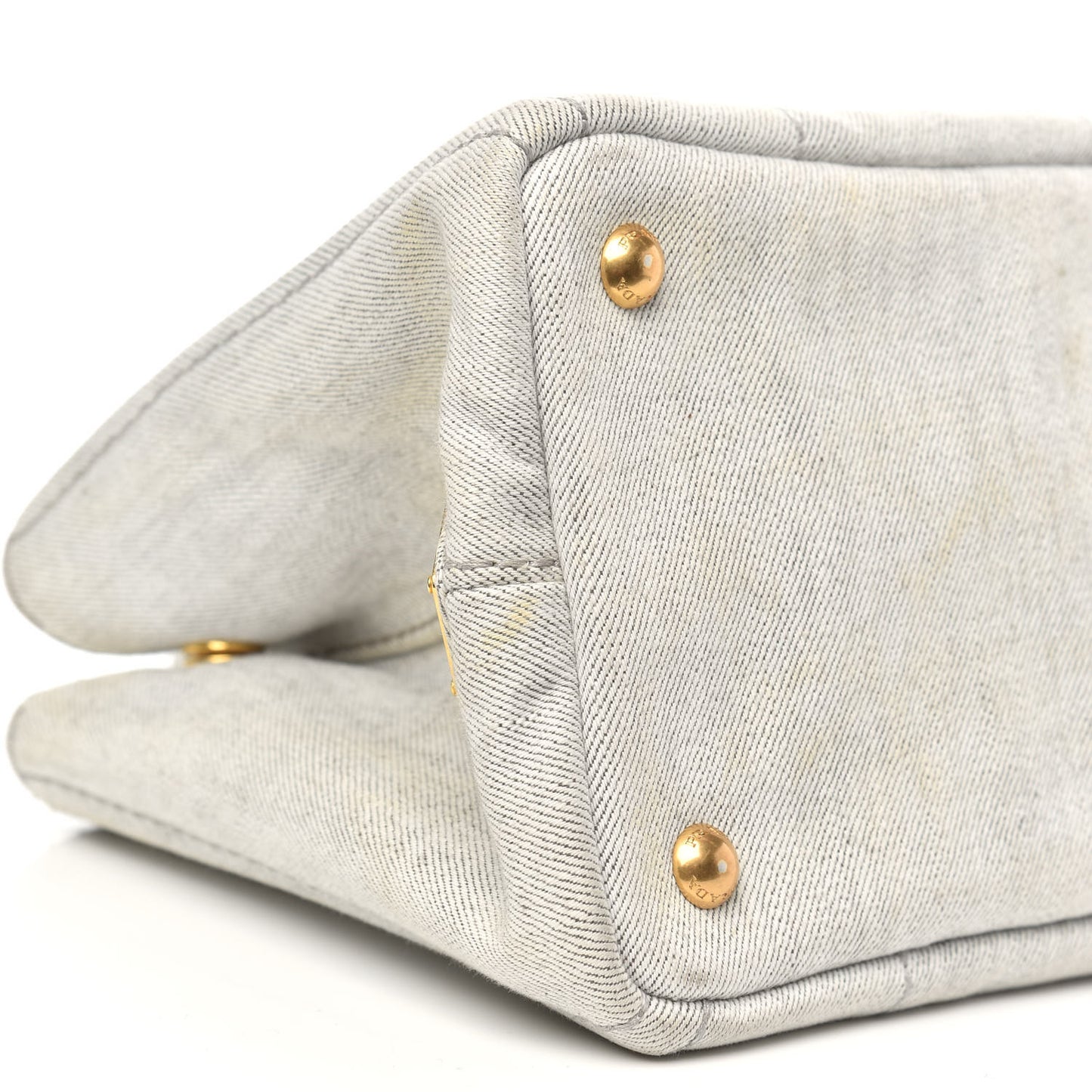 Denim Small Logo Tote Bianco