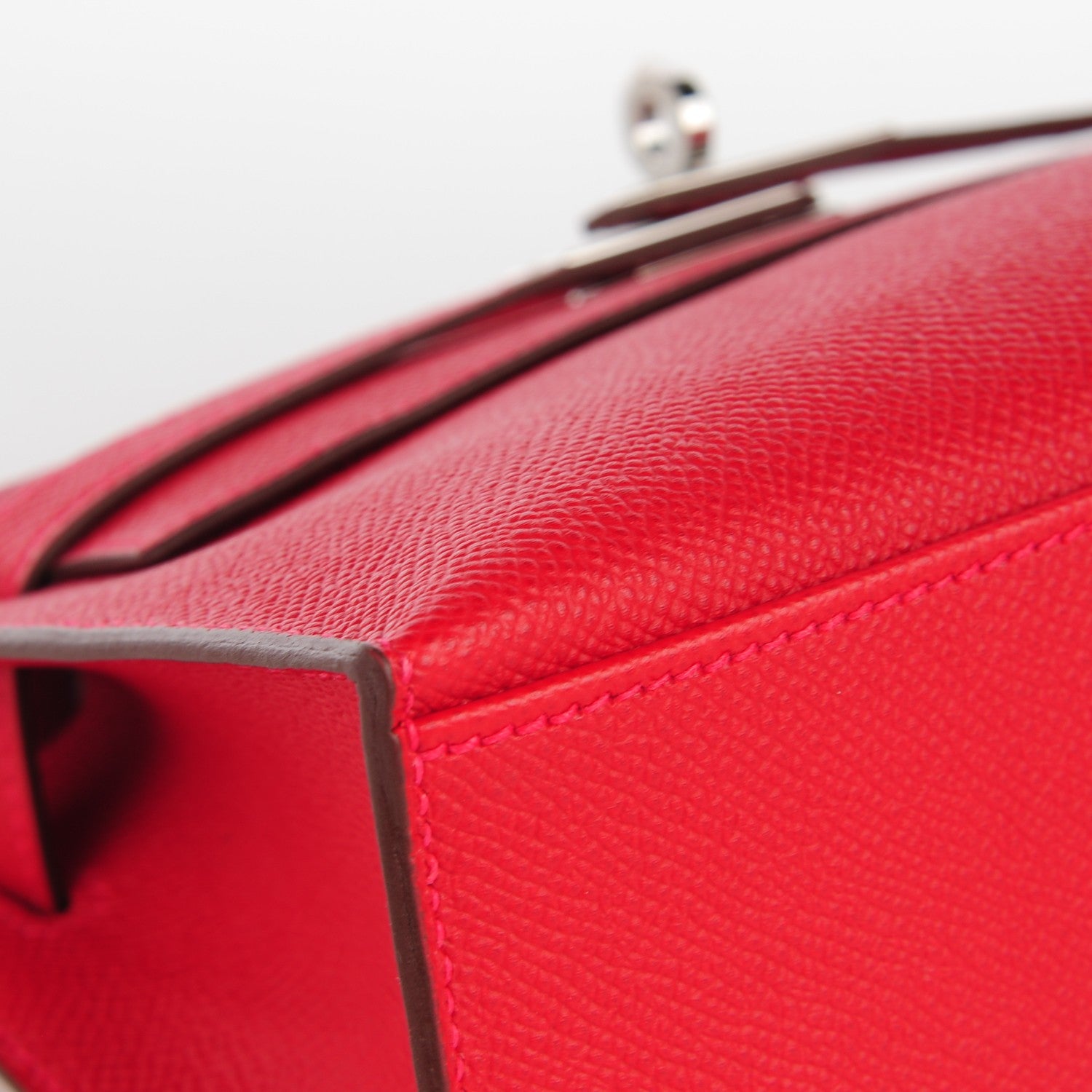 Hermes Epsom Kelly Pochette Clutch Rouge Casaque 17 of 18