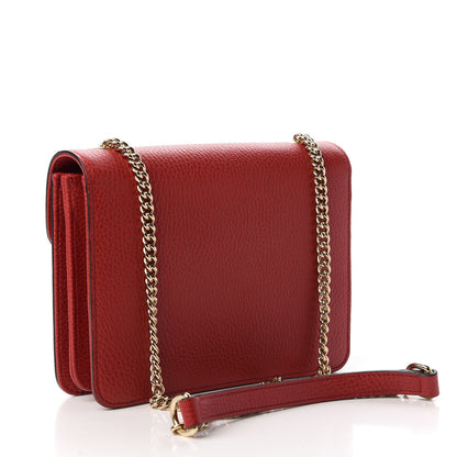 Gucci Dollar Calfskin Small Interlocking G Shoulder Bag Red 3 of 10