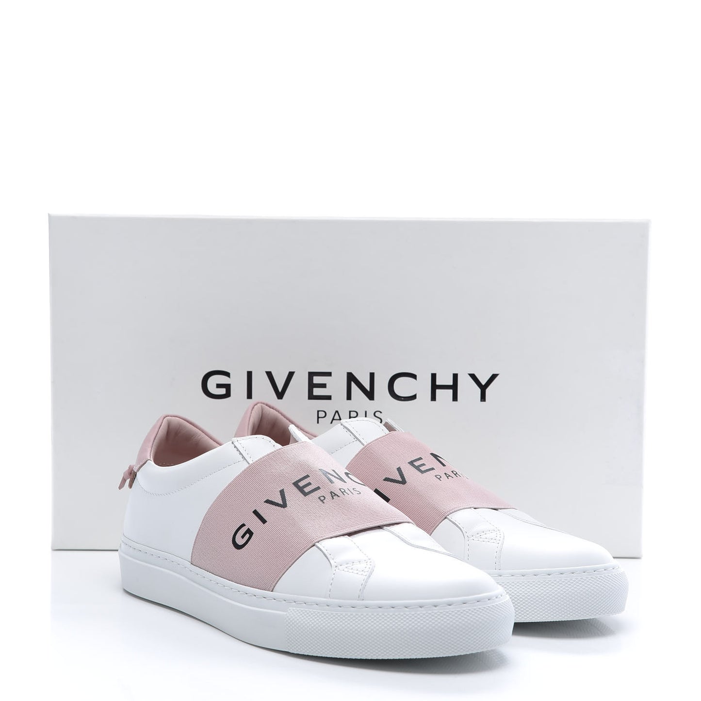 Calfskin Band Logo Womens Urban Street Sneakers 38 Rose Clair