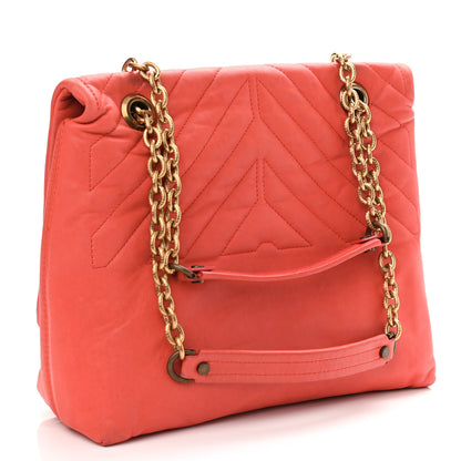 Lanvin Quilted Lambskin Happy Medium Shoulder Bag Coquelicot Orange 2 of 15