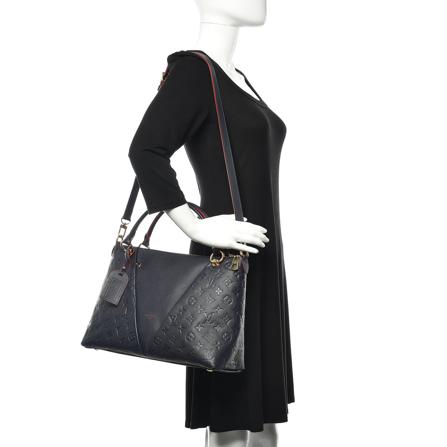 Empreinte V Tote MM Marine Rouge