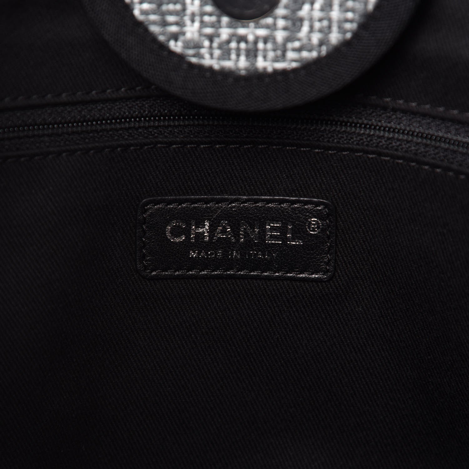 Chanel Canvas Large Deauville Tote Charcoal 9 of 11