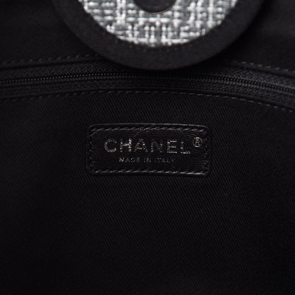 Chanel Canvas Large Deauville Tote Charcoal 9 of 11
