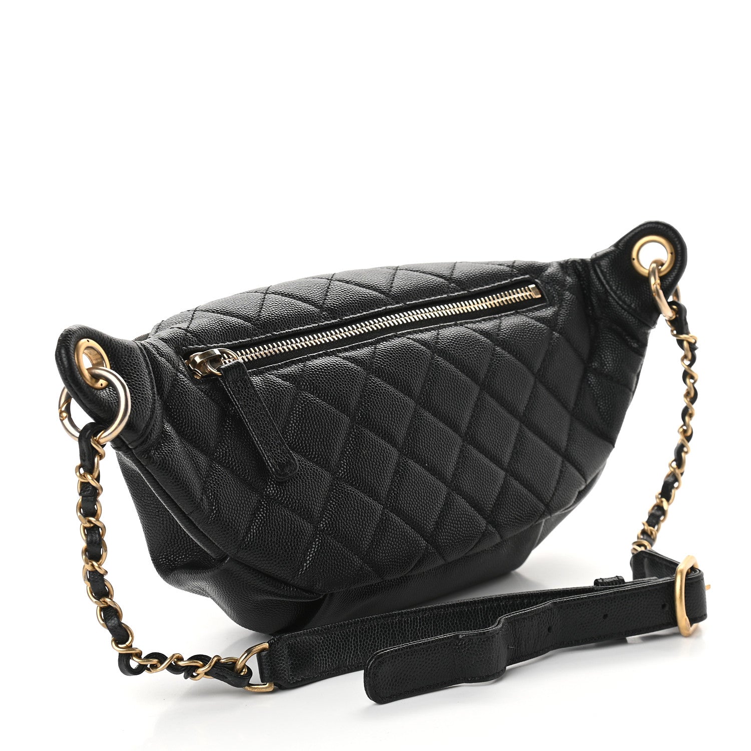 Chanel Caviar Quilted Filigree Waist Bag Black 3 of 9