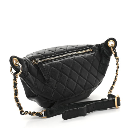 Chanel Caviar Quilted Filigree Waist Bag Black 3 of 9