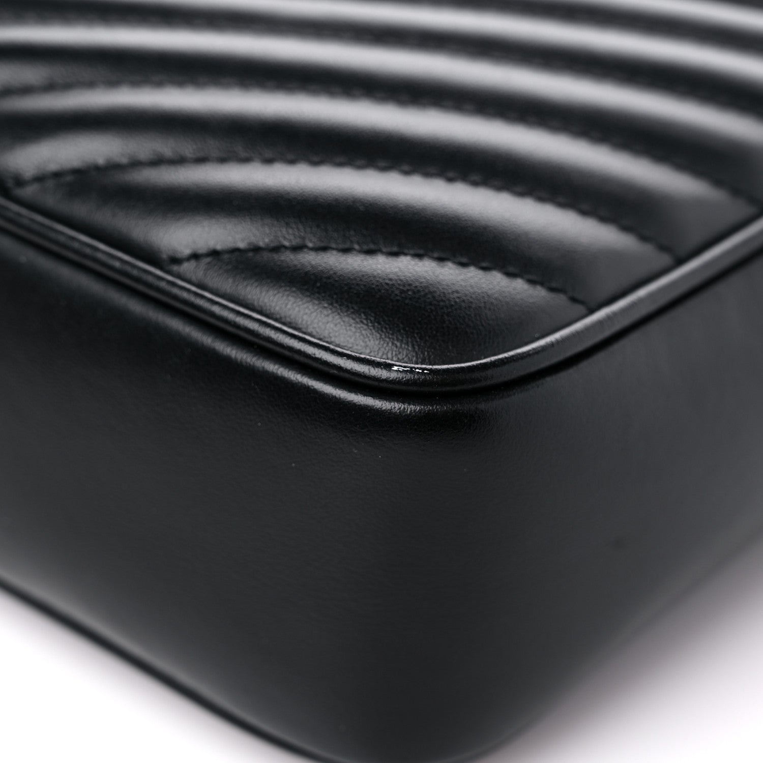 Saint Laurent Calfskin Matelasse Monogram Lou Camera Bag Black 9 of 15