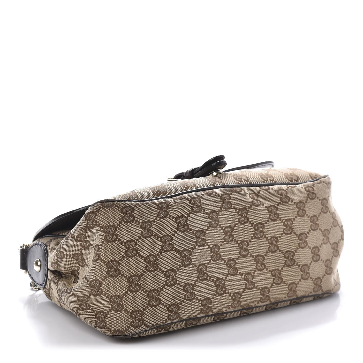 Gucci Monogram Techno Horsebit Large Shoulder Flap Bag Brown 4 of 11