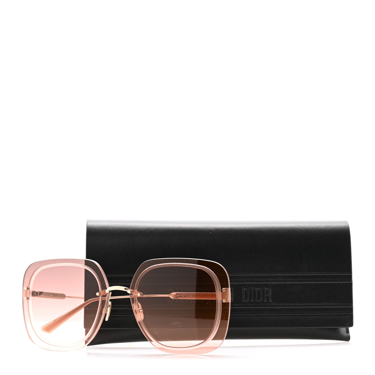 美品　Dior ディオール　サングラス スター　星　リムレス　ピンク　ケース付き クリスチャンディオール 星マーク ピンク サングラス 度なし 箱