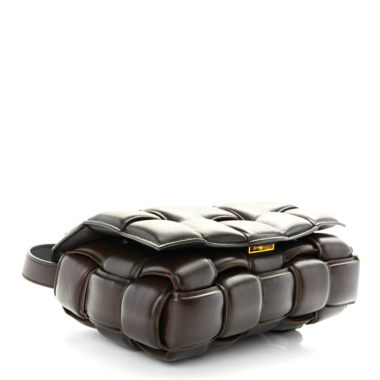 Nappa Maxi Intreccio Padded Cassette Crossbody Bag Fondant