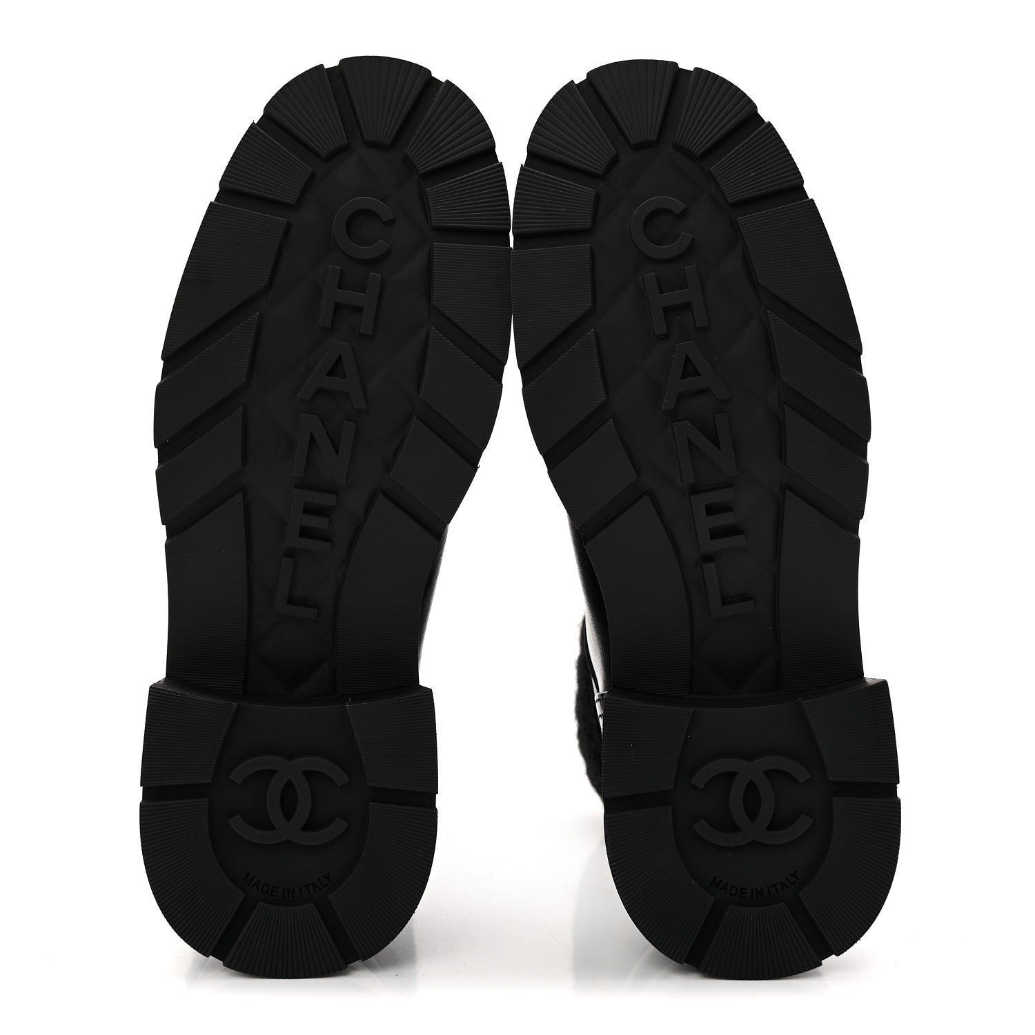 Chanel Calfskin Knit CC Short Boots 38 Black 6 of 10