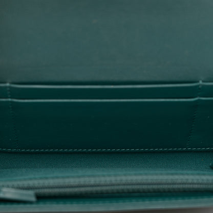 Chanel Lambskin Quilted Chanel 19 Flap Wallet Dark Green 5 of 10