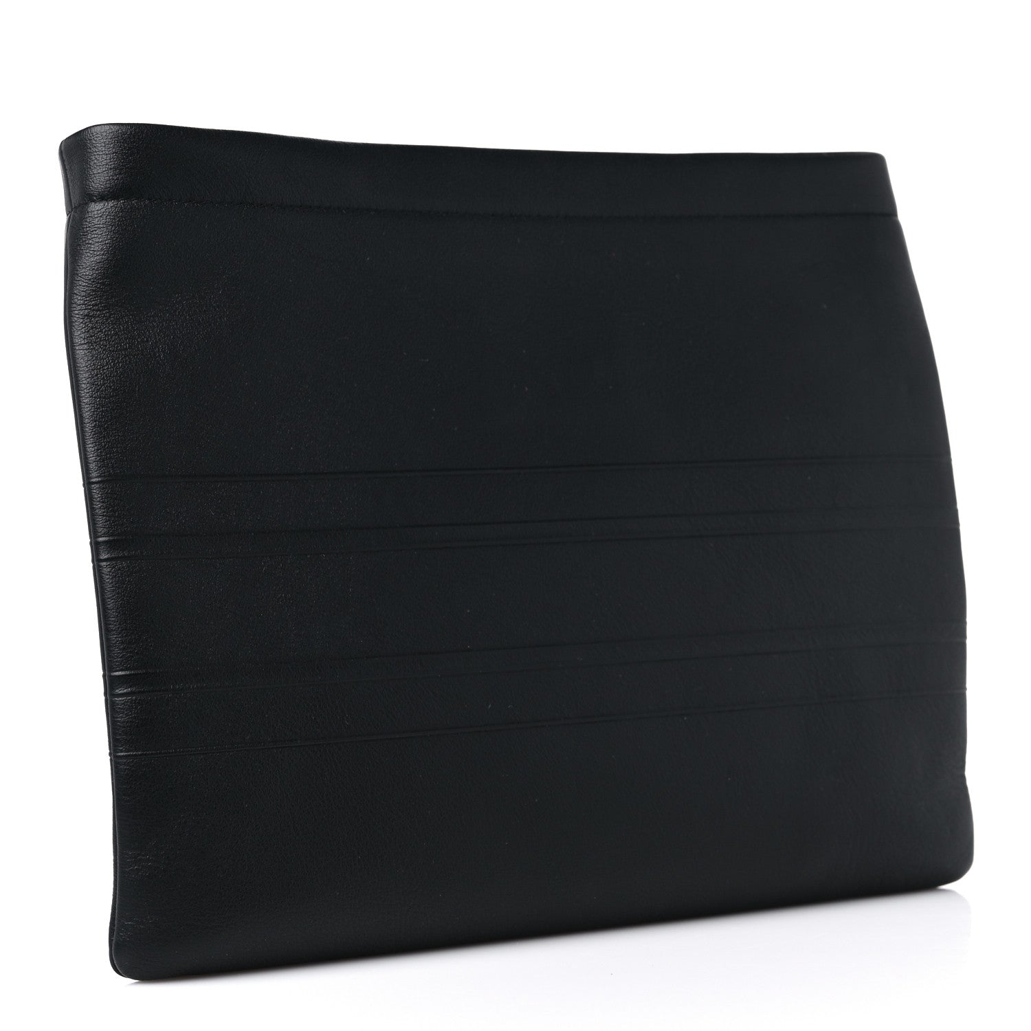 Christian Dior Calfskin Embossed Logo Zip Clutch Black 3 of 8