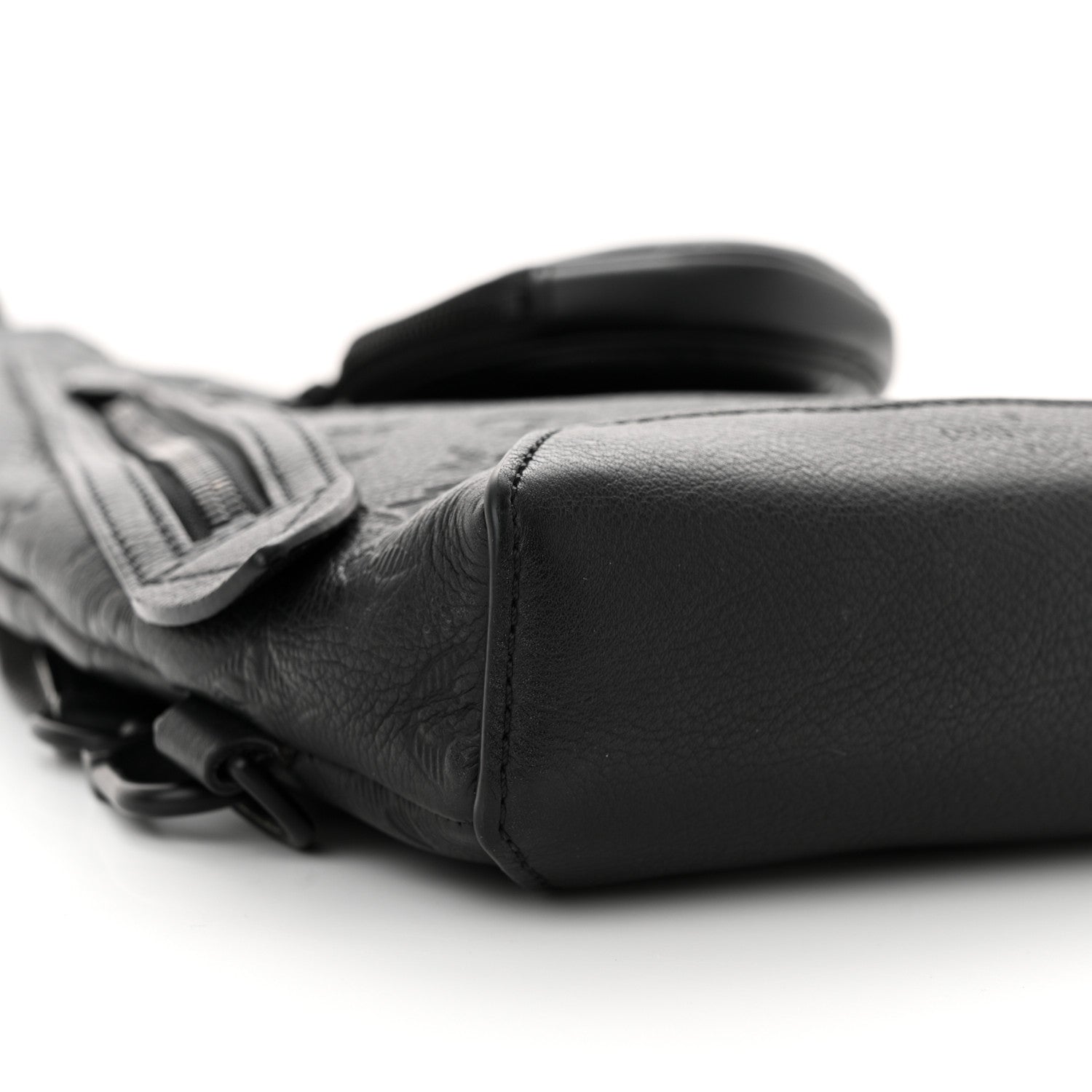 Louis Vuitton Calfskin Shadow Monogram Duo Slingbag Black 8 of 11