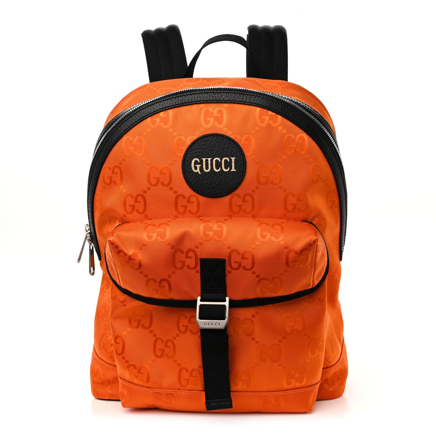 Gucci Econyl Nylon Monogram Off The Grid Backpack Carrot Orange Black 1 of 10