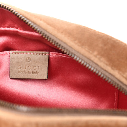 Gucci Velvet Matelasse Small GG Marmont Chain Shoulder Bag Taupe 6 of 11