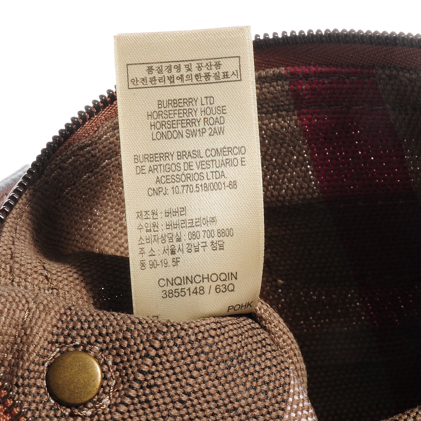Cotton Canvas Mega Check Medium Tote