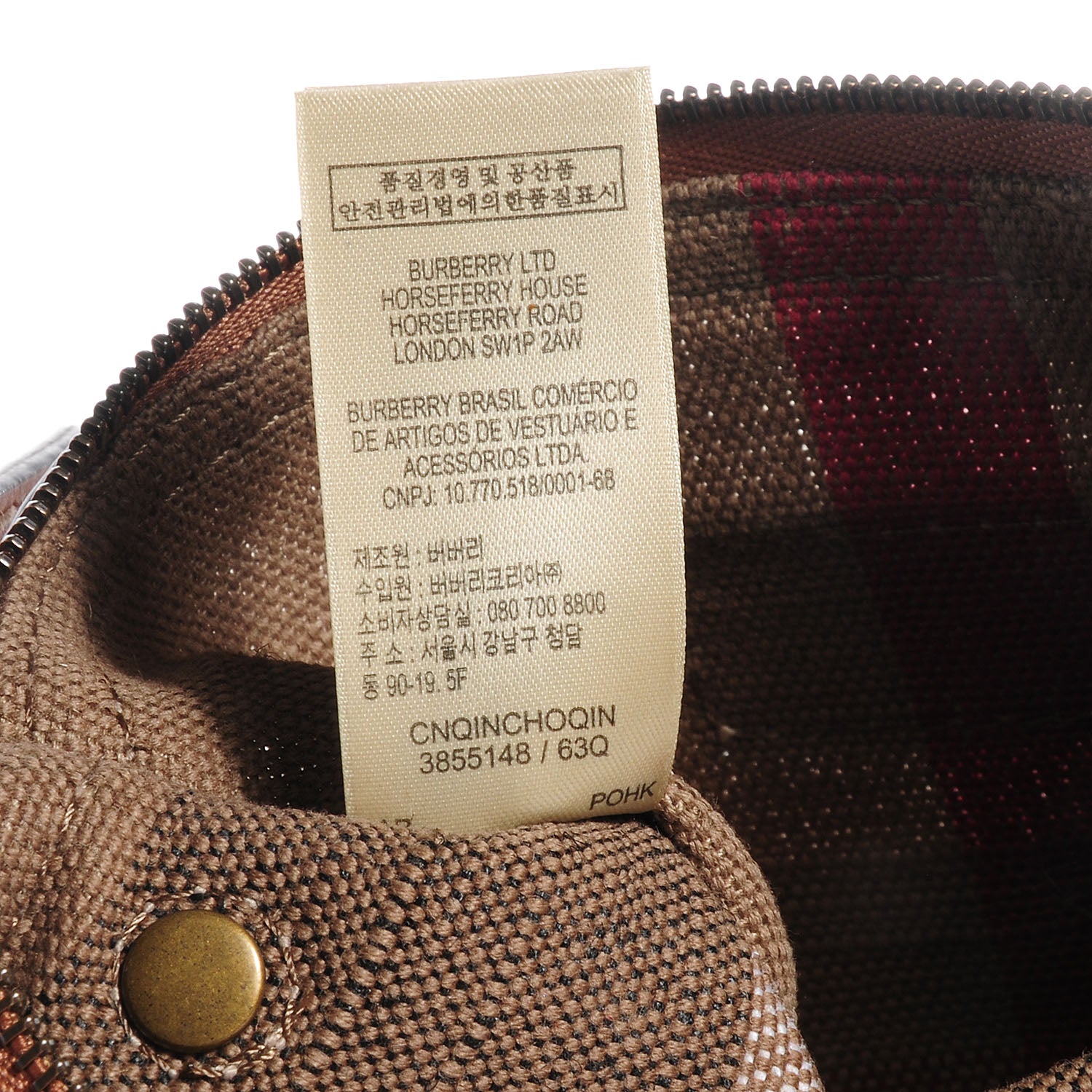 Burberry Cotton Canvas Mega Check Medium Tote 9 of 11