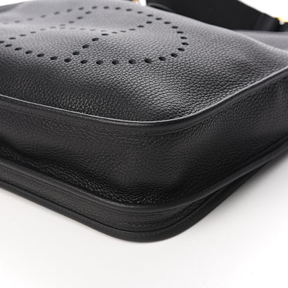 Hermes Taurillon Clemence Evelyne III PM Black 8 of 10